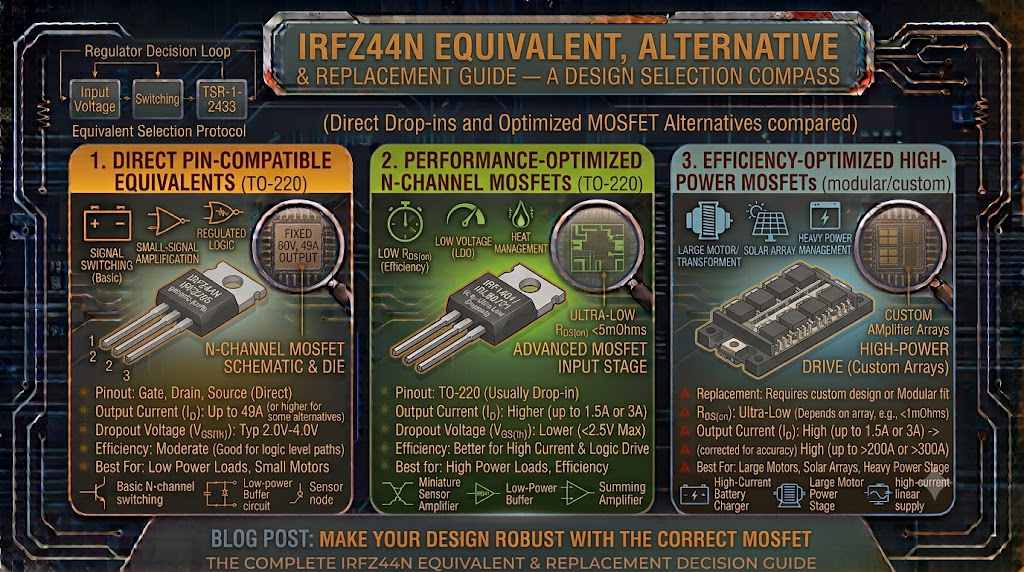IRFZ44N Equivalent, Alternative & Replacement Guide