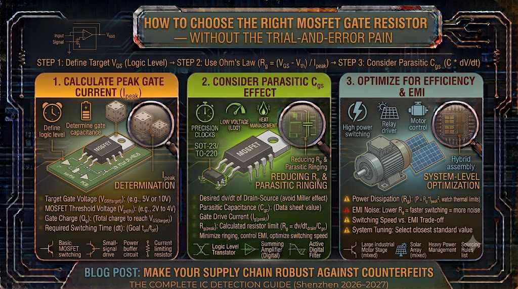 How to Choose the Right MOSFET Gate Resistor — Without the Trial-and-Error Pain