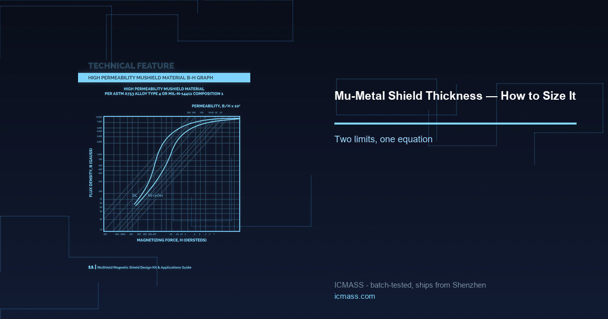 Mu-Metal Shield Thickness — How to Size It, With the Math
